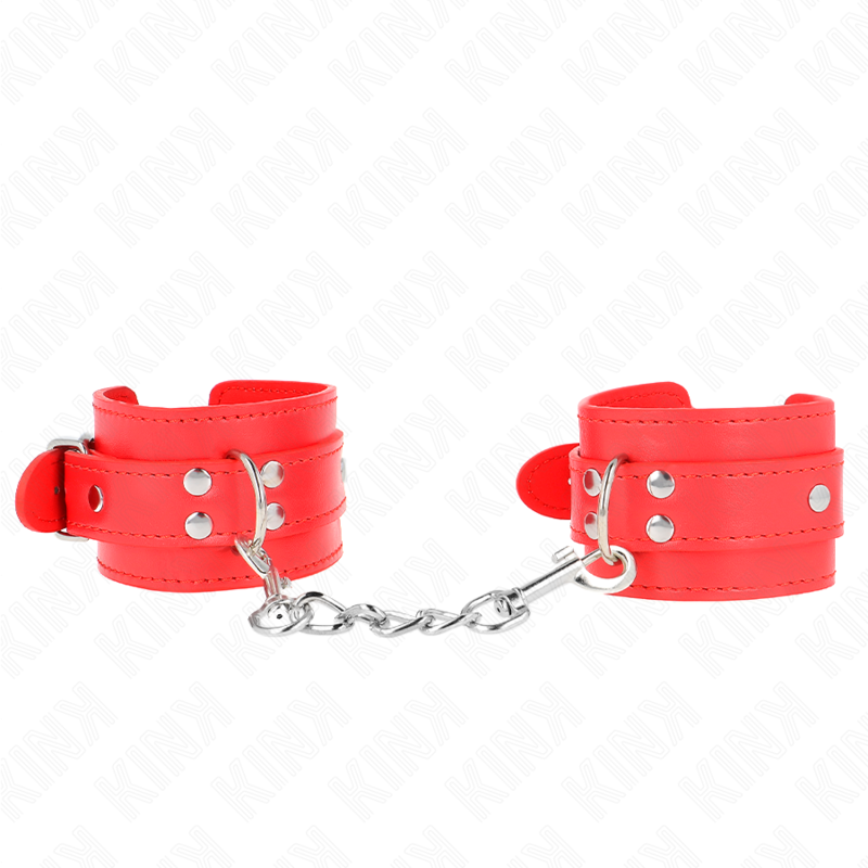 KINK - EINFACHE HANDGELENKSFESSELN ROT VERSTELLBAR 20-23 CM X 5,5 CM - Sexotim