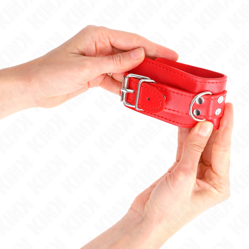 KINK - EINFACHE HANDGELENKSFESSELN ROT VERSTELLBAR 20-23 CM X 5,5 CM - Sexotim