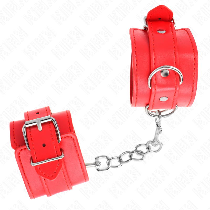 KINK - EINFACHE HANDGELENKSFESSELN ROT VERSTELLBAR 20-23 CM X 5,5 CM - Sexotim