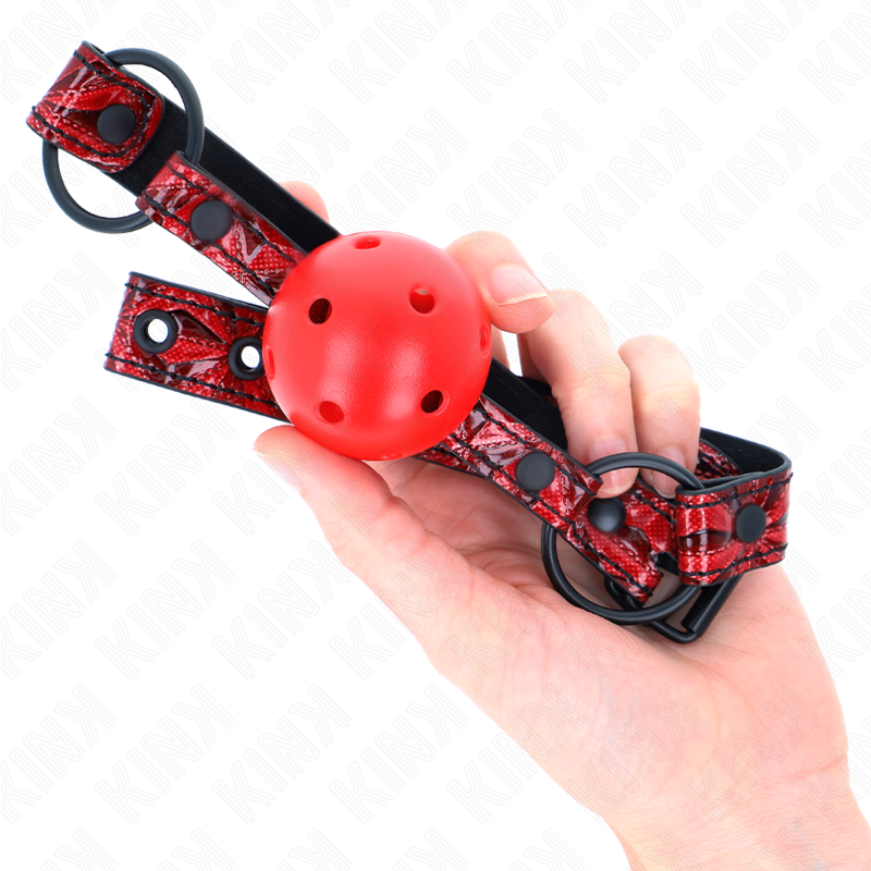 KINK - RAUTENMUSTER-BALL 4,5 CM GAG MODELL 1 64,5 CM VERSTELLBAR 42-60 CM - Sexotim