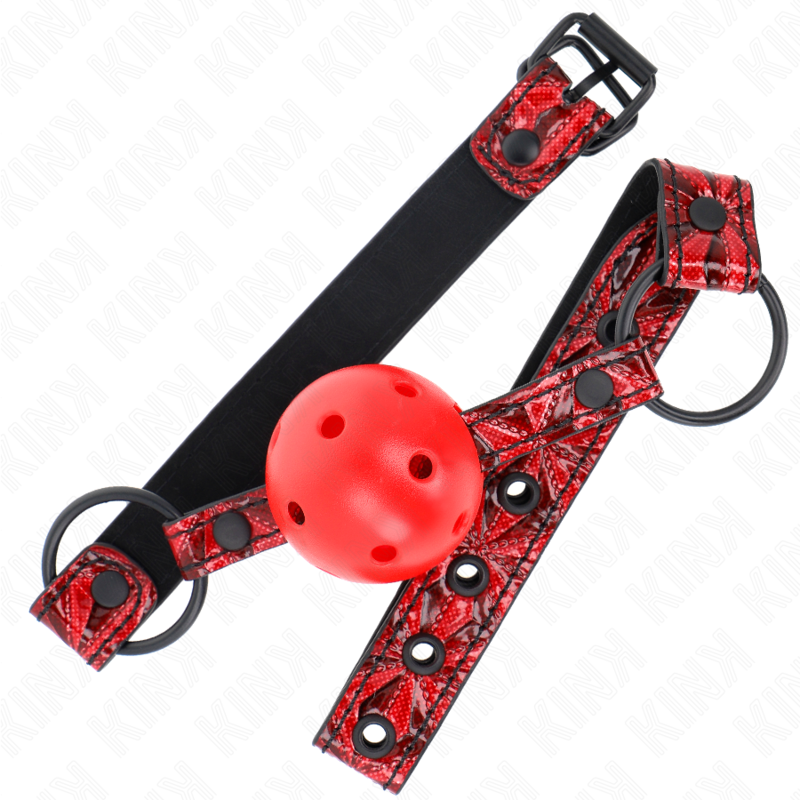 KINK - RAUTENMUSTER-BALL 4,5 CM GAG MODELL 1 64,5 CM VERSTELLBAR 42-60 CM - Sexotim