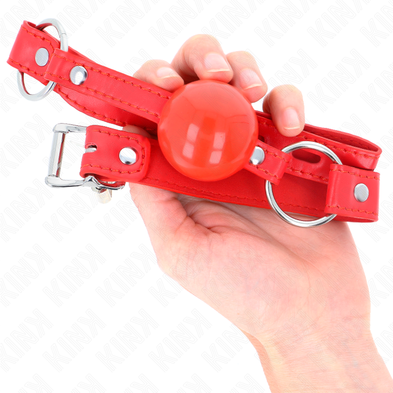 KINK - TPE-BALL 4 CM KNEBEL MIT ROJO-SCHLOSS 60 x 2 CM - Sexotim