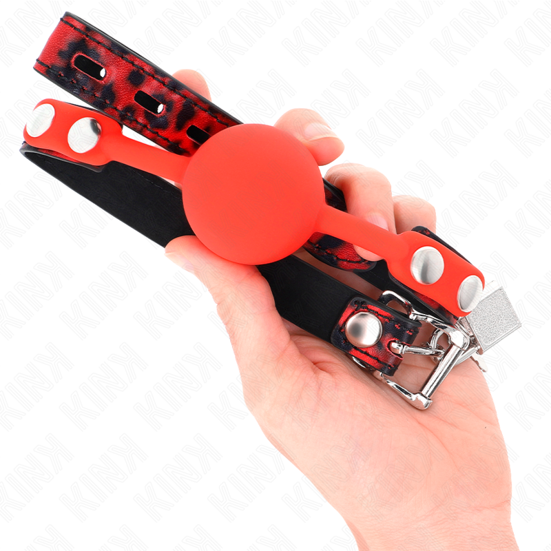 KINK - MODELL 2 SILIKONBALL 4 CM KNEBEL MIT SCHLOSS 60 x 2 CM - Sexotim