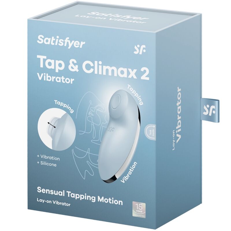 SATISFYER - TAP & CLIMAX 2 VIBRATOR & STIMULATOR BLAU - Sexotim