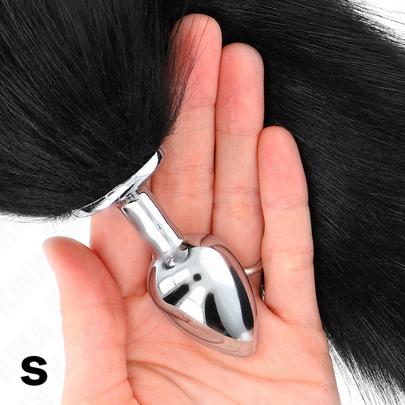KINK - ANAL PLUG GRÖSSE S 7 X 3 CM MIT KUNSTSTOFFSCHWANZ 40 CM SCHWARZ - Sexotim