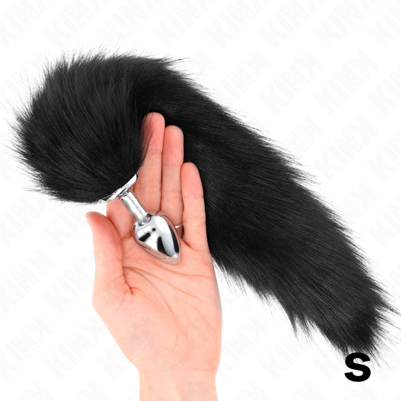 KINK - ANAL PLUG GRÖSSE S 7 X 3 CM MIT KUNSTSTOFFSCHWANZ 40 CM SCHWARZ - Sexotim