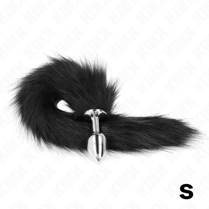 KINK - ANAL PLUG GRÖSSE S 7 X 3 CM MIT KUNSTSTOFFSCHWANZ 40 CM SCHWARZ - Sexotim