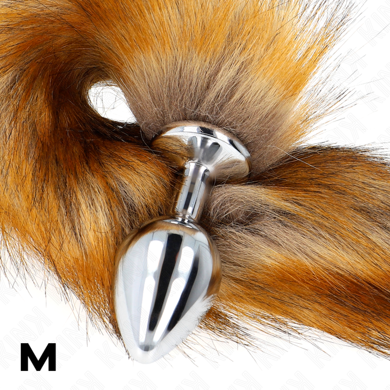 KINK - ANAL PLUG GRÖSSE M, 8 X 3,5 CM MIT KUNSTSTOFFSCHWANZ 40 CM BRAUN - Sexotim