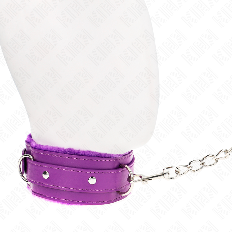 KINK - HALSBAND MIT LEINE 65 CM MIT EINSCHRÄNKUNGEN LILA 36-42 CM X 5,5 CM - Sexotim