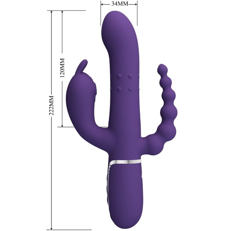 PRETTY LOVE - CAMMY TRIPLE VIBRATOR MULTIFUNKTION 4 IN 1 LILA - Sexotim