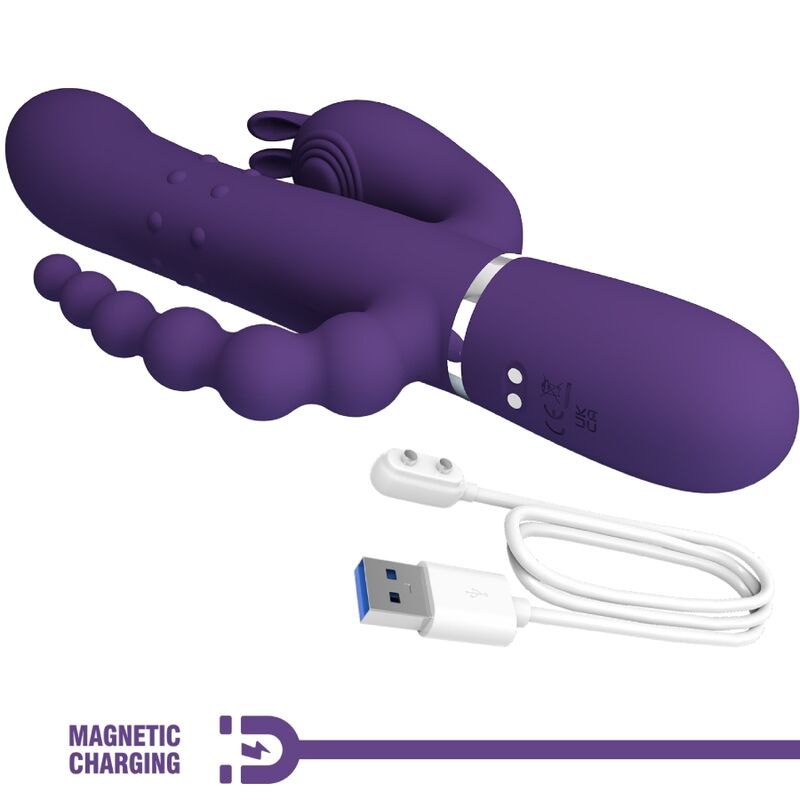 PRETTY LOVE - CAMMY TRIPLE VIBRATOR MULTIFUNKTION 4 IN 1 LILA - Sexotim