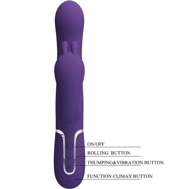 PRETTY LOVE - CAMMY TRIPLE VIBRATOR MULTIFUNKTION 4 IN 1 LILA - Sexotim