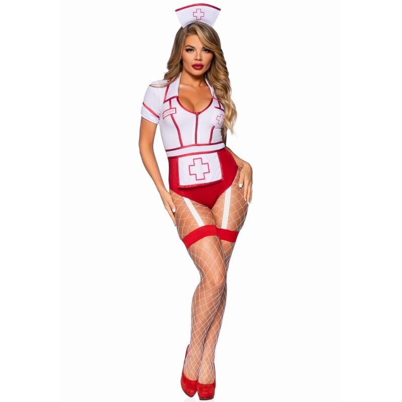 LEG AVENUE - SEXY KRANKENSCHWESTERKOSTÜM ROT/WEISS S - Sexotim