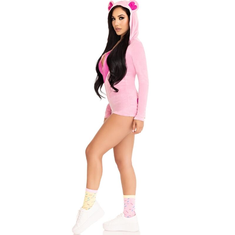 LEG AVENUE - TEDDYBÄR-SAMT-BODYS, ROSA, S - Sexotim