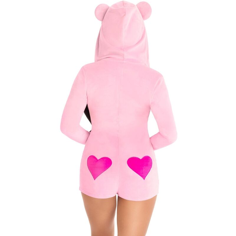 LEG AVENUE - TEDDYBÄR-SAMT-BODYS, ROSA, S - Sexotim