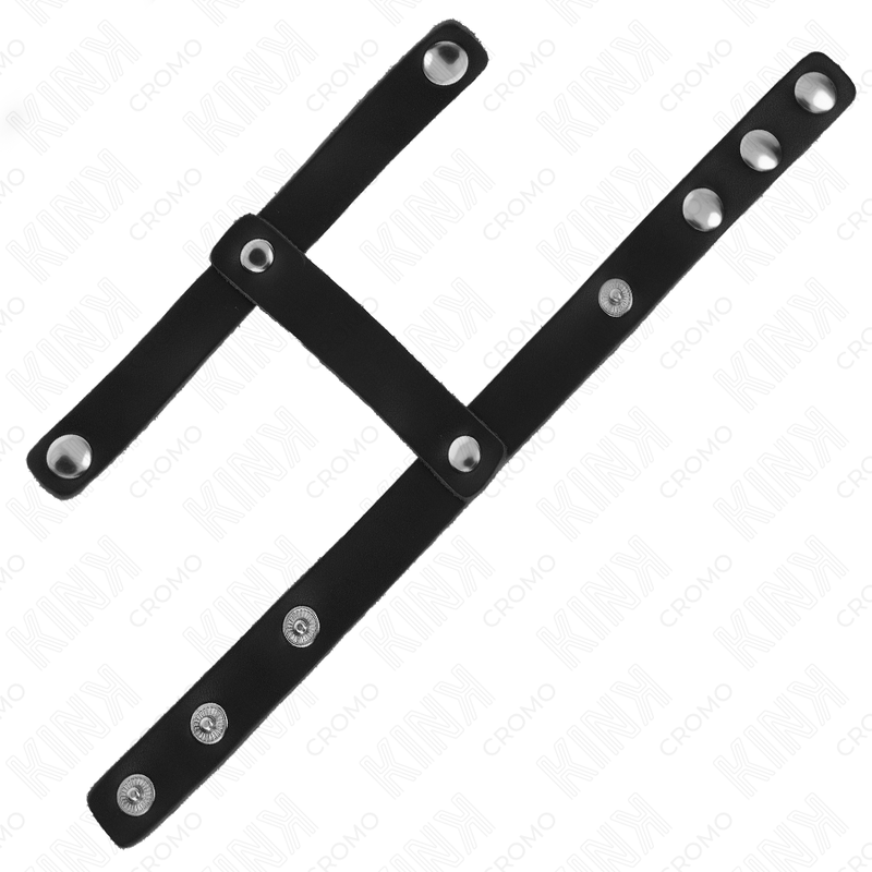 KINK - VERSTELLBARER PENISRING AUS LEDER UND HODENTEILGURT - Sexotim