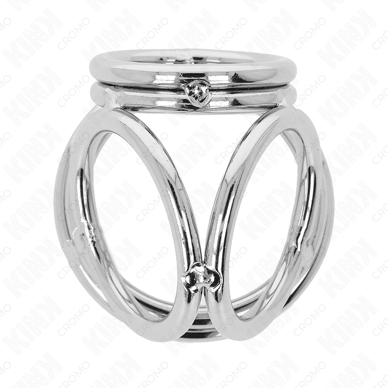 KINK - DREIFACH CHROM METALL PENISRING 3,8 CM BIS 5 CM MODELL 1 - Sexotim
