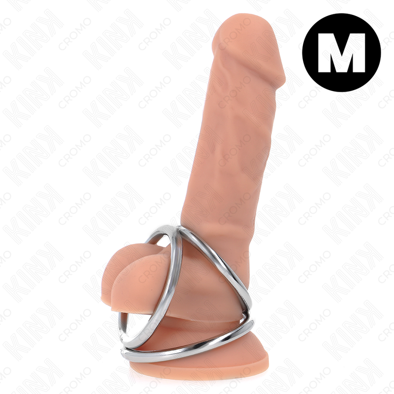 KINK - DREIFACH CHROM METALL PENISRING 3,8 CM BIS 5 CM - Sexotim