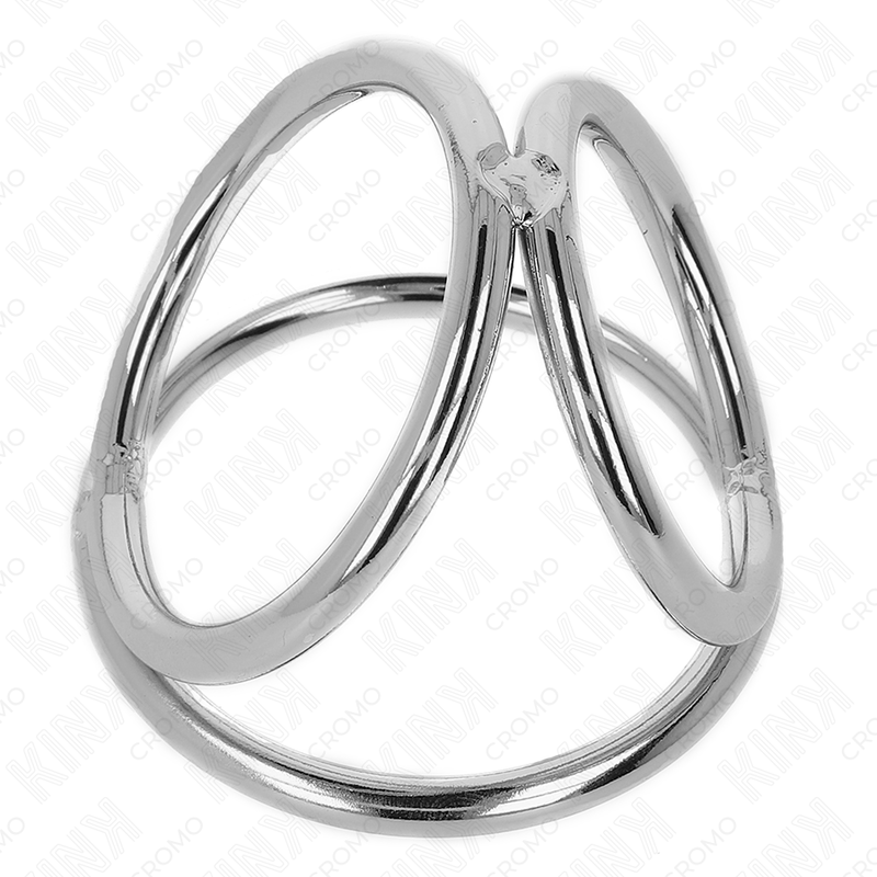 KINK - DREIFACH CHROM METALL PENISRING 3,8 CM BIS 5 CM - Sexotim