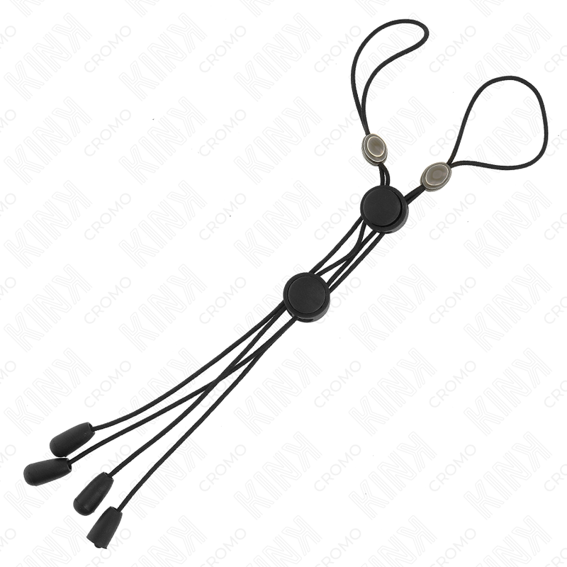 KINK - SCHWARZE DETAIL-NIPPELKLAMMERN MIT SCHWARZEM GUMMIBAND - Sexotim