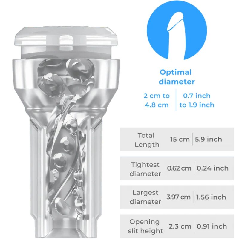 KIIROO - FEEL POCKET MASTURBATOR CRYSTAL + POWER BLOW COMBO - Sexotim