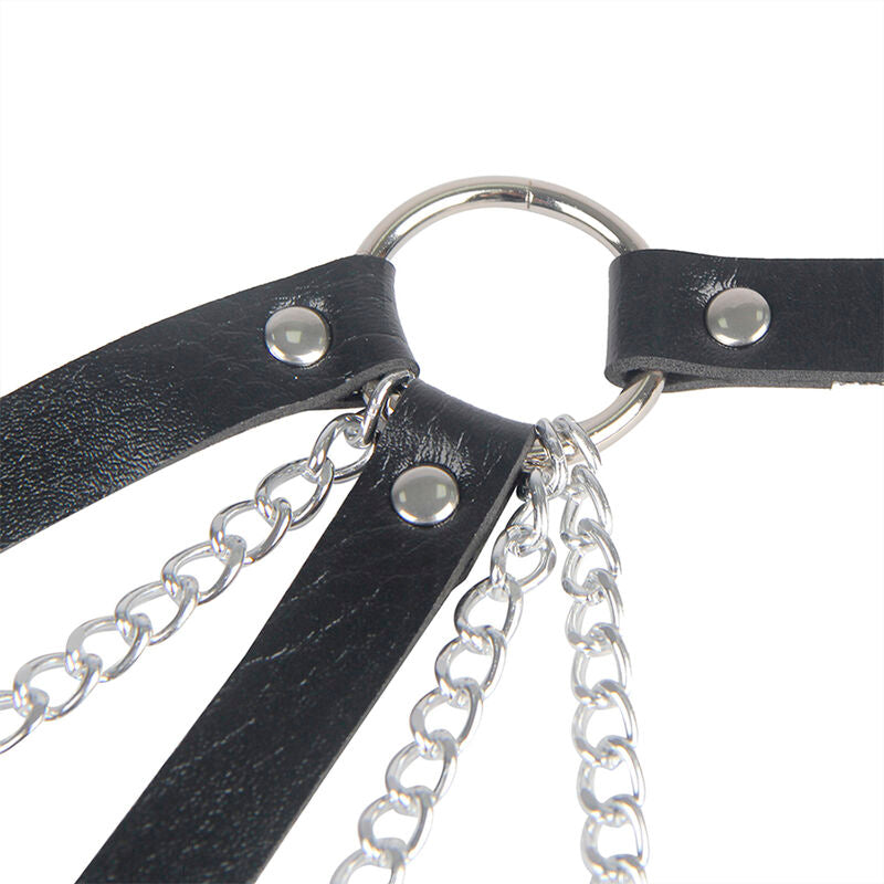 SUBBLIME - 953713 PUNK BONDAGE GÜRTEL METALLSCHNALLE SCHWARZ EINE GRÖSSE - Sexotim