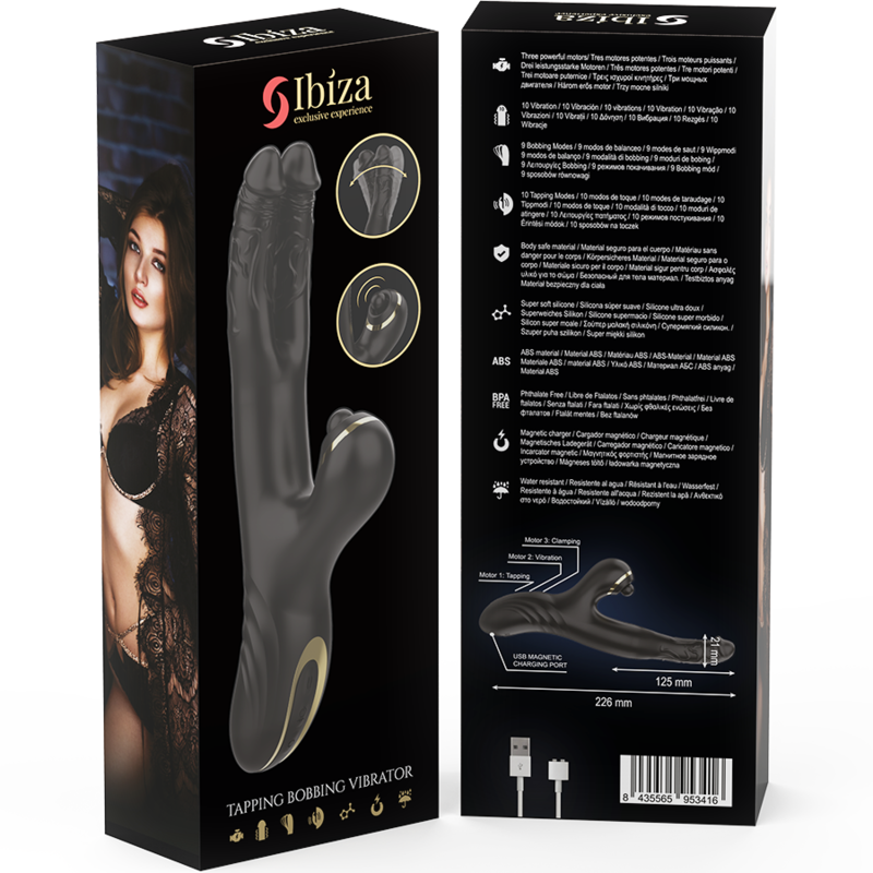 IBIZA - ZWEI DRACHEN DOPPELVIBRATOR SCHWARZ - Sexotim
