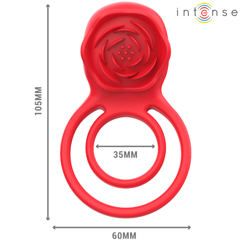 INTENSE - GAIL STIMULATOR ROSE 10 VIBRATIONEN ROT MIT FERNBEDIENUNG - Sexotim