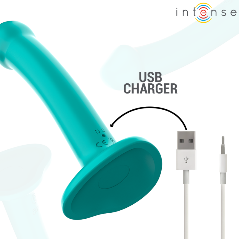 INTENSE - KATIE VIBRATOR MIT SAUGNÄPFEN 10 VIBRATIONEN BLAU FERNBEDIENUNG - Sexotim