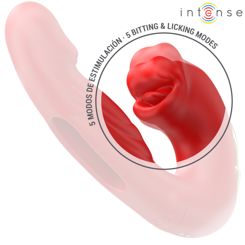 INTENSE - NATHY DOPPELVIBRATOR MIT MULTIFUNKTIONS-STIMULIERENDEM MUND ROT - Sexotim