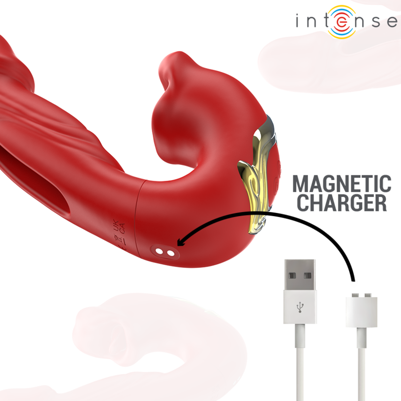 INTENSE - NATHY DOPPELVIBRATOR MIT MULTIFUNKTIONS-STIMULIERENDEM MUND ROT - Sexotim