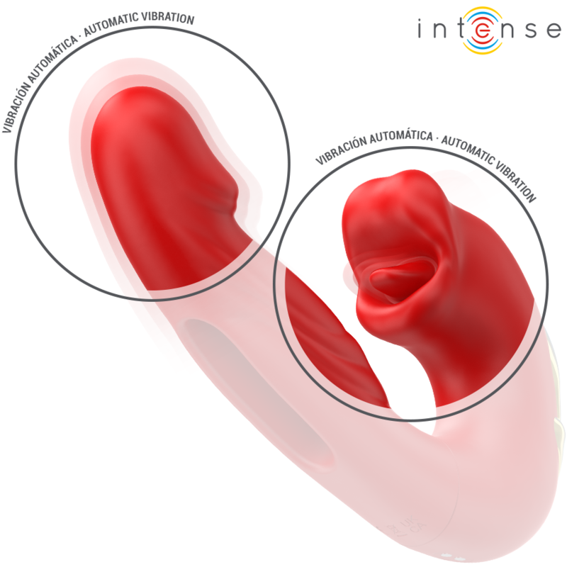 INTENSE - NATHY DOPPELVIBRATOR MIT MULTIFUNKTIONS-STIMULIERENDEM MUND ROT - Sexotim