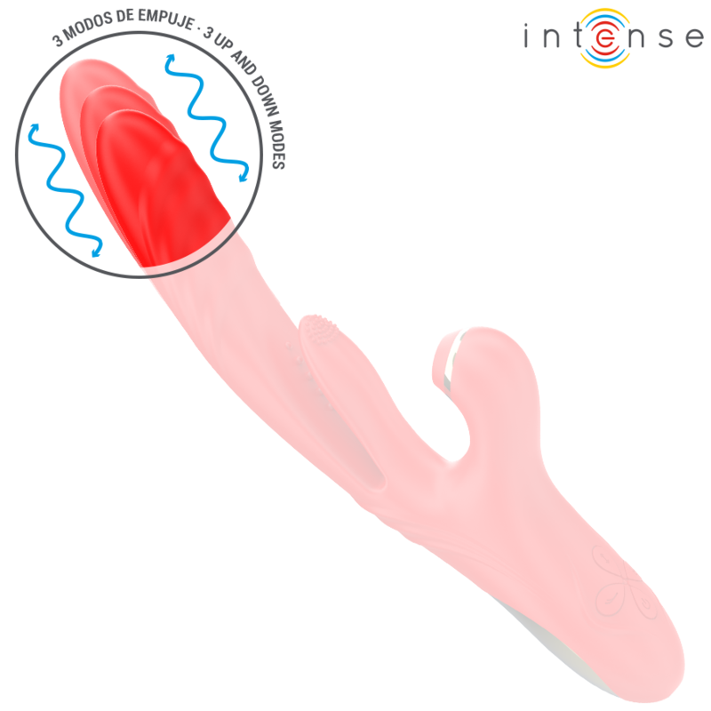 INTENSE - KAROL MULTIFUNKTIONSVIBRATOR STOSS & STIMULATION & SAUGUNG, ROT - Sexotim