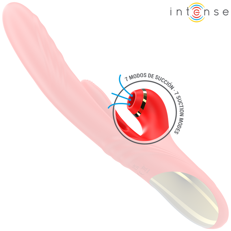 INTENSE - KAROL MULTIFUNKTIONSVIBRATOR STOSS & STIMULATION & SAUGUNG, ROT - Sexotim