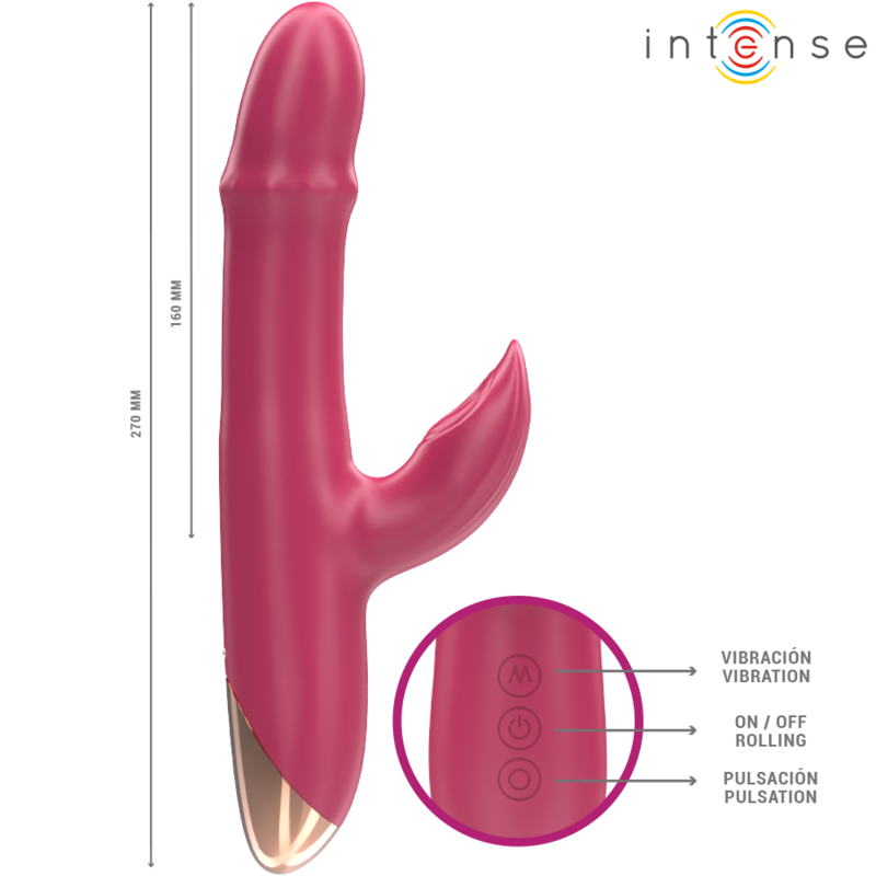 INTENSE - CHLOE MULTIFUNKTIONSVIBRATOR 3 IN 1 ROT - Sexotim