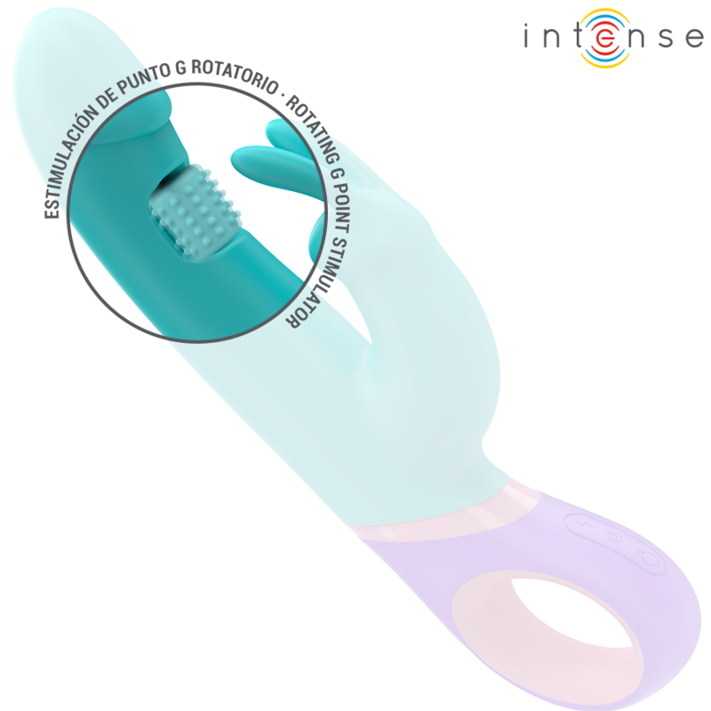 INTENSE - MONICA RABBIT VIBRATOR MIT ROTIERENDEM G-SPOT-STIMULATOR BLAU - Sexotim