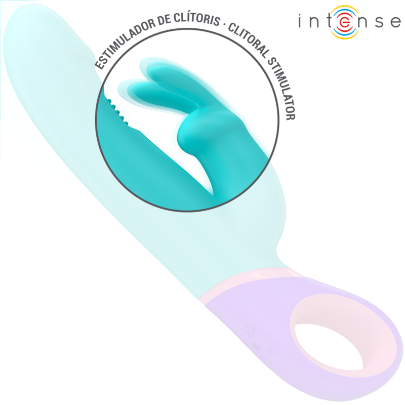 INTENSE - MONICA RABBIT VIBRATOR MIT ROTIERENDEM G-SPOT-STIMULATOR BLAU - Sexotim