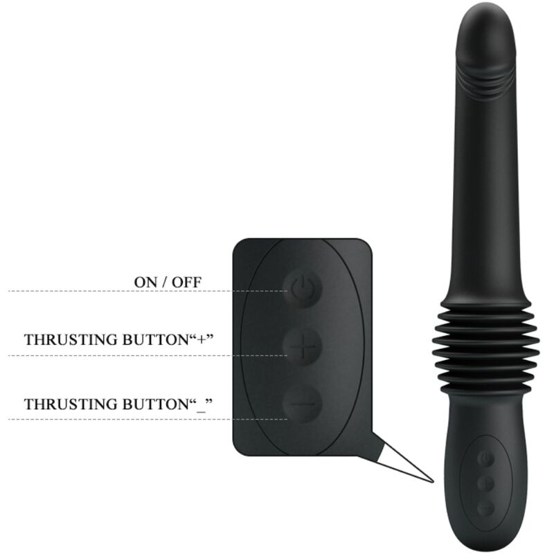 PRETTY LOVE - PAZUZU VIBRATOR 3 STOSSMODI SCHWARZ - Sexotim