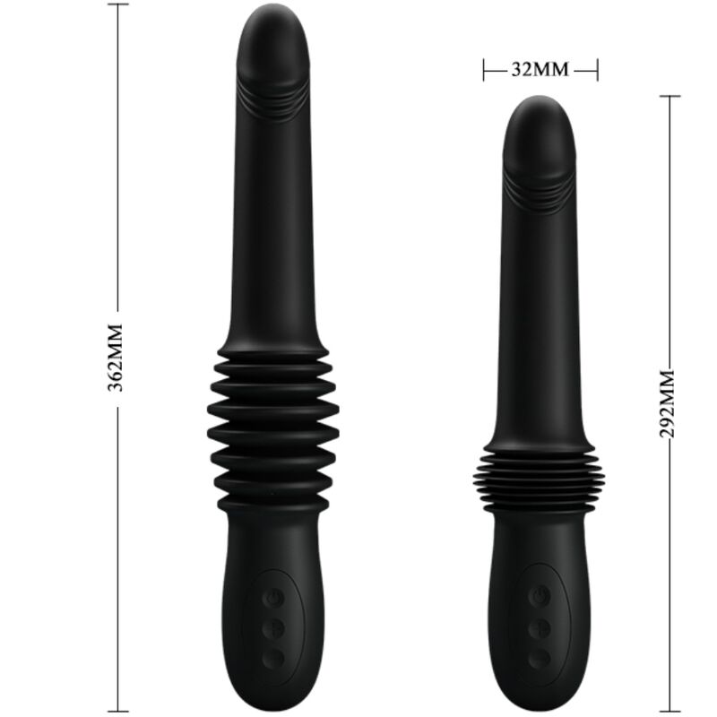 PRETTY LOVE - PAZUZU VIBRATOR 3 STOSSMODI SCHWARZ - Sexotim