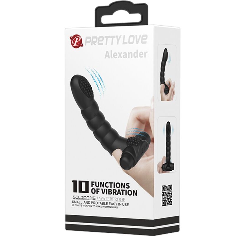 PRETTY LOVE - ALEXANDER FINGERVIBRATOR 10 VIBRATIONEN SCHWARZ - Sexotim