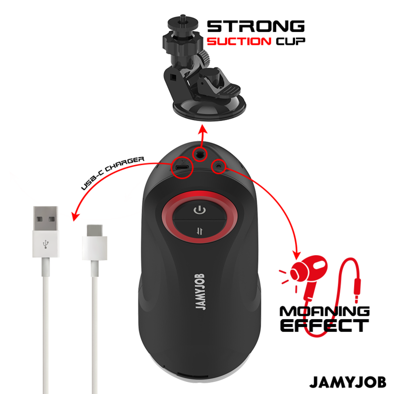 JAMYJOB - AUTOMATISCHER VAGINA-MASTURBATOR MIT GRAVITY-FUNKTION, 5 SAUGMODI - Sexotim
