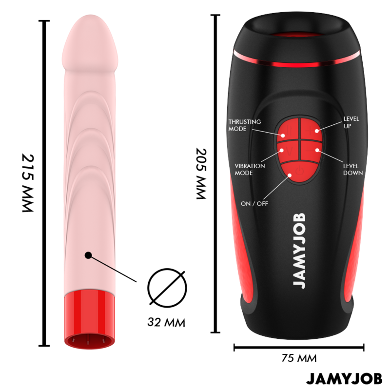 JAMYJOB - PYSTON BASE AUTOMATISCHER MASTURBATOR MIT FERNBEDIENUNG - Sexotim
