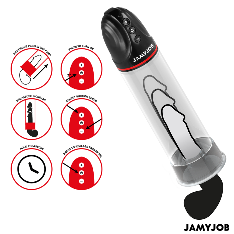JAMYJOB - XPAND AUTOMATISCHE PUMPE 3 SAUGSTUFEN GRAU - Sexotim