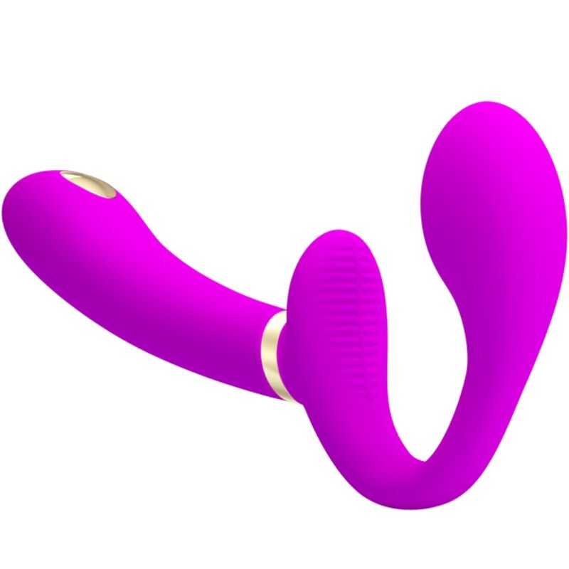 PRETTY LOVE - THUNDERBIRD DOPPELTER STRAP-ON-VIBRATOR MIT FERNBEDIENUNG LILA - Sexotim