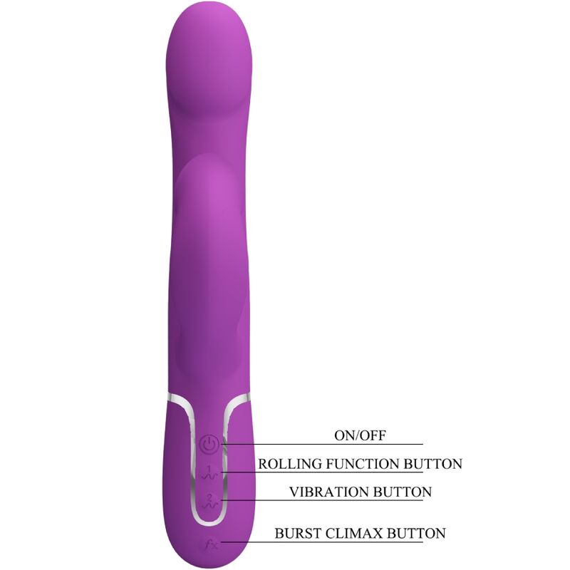 PRETTY LOVE - 4 IN 1 MULTIFUNKTIONSVIBRATOR & STIMULATOR LILA - Sexotim