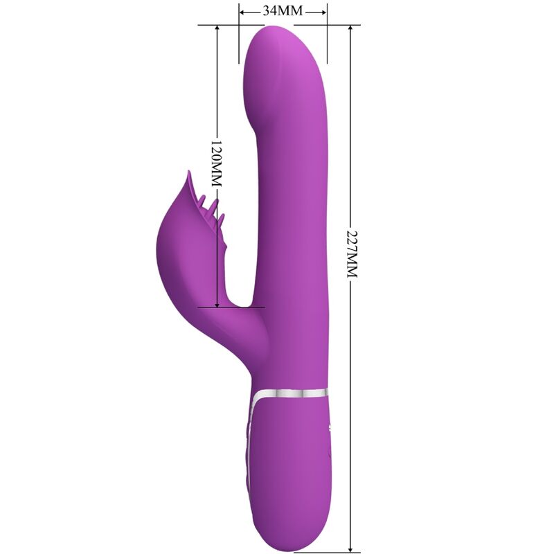 PRETTY LOVE - 4 IN 1 MULTIFUNKTIONSVIBRATOR & STIMULATOR LILA - Sexotim