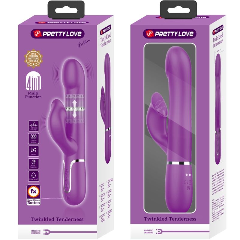PRETTY LOVE - 4 IN 1 MULTIFUNKTIONSVIBRATOR & STIMULATOR LILA - Sexotim