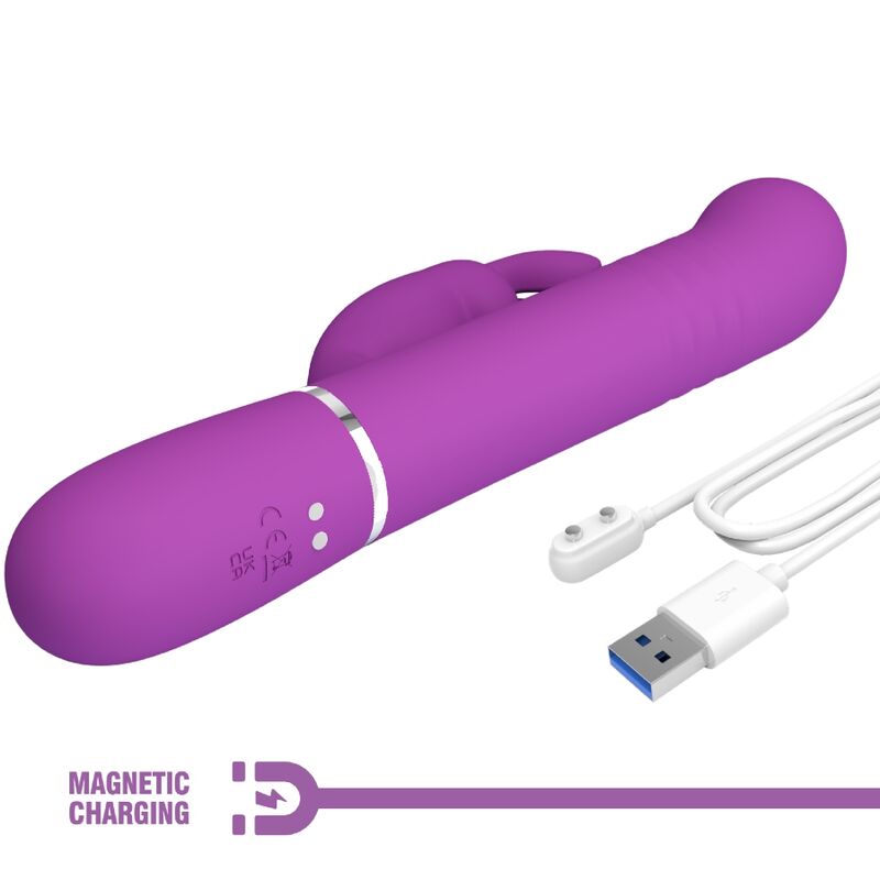 PRETTY LOVE - COALE 4 IN 1 MULTIFUNKTIONS-RABBIT-VIBRATOR LILA - Sexotim