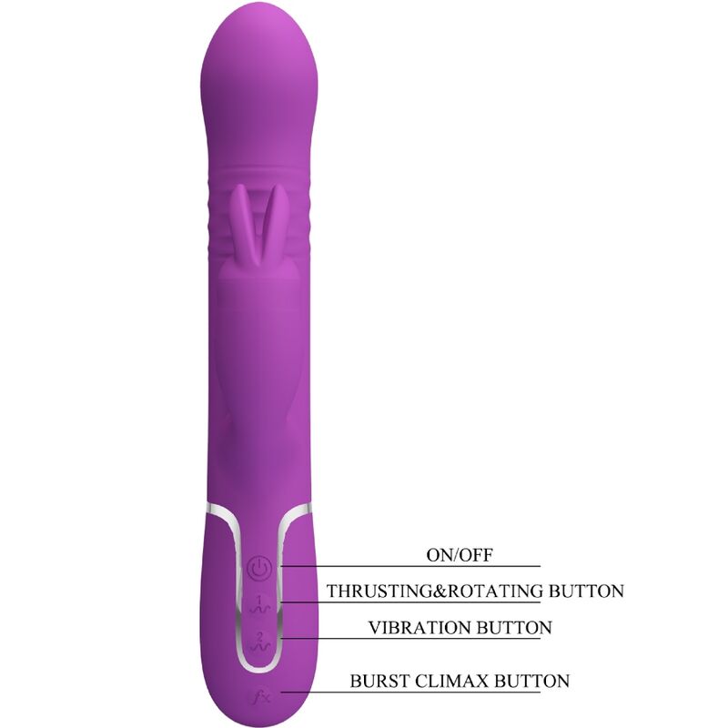 PRETTY LOVE - COALE 4 IN 1 MULTIFUNKTIONS-RABBIT-VIBRATOR LILA - Sexotim