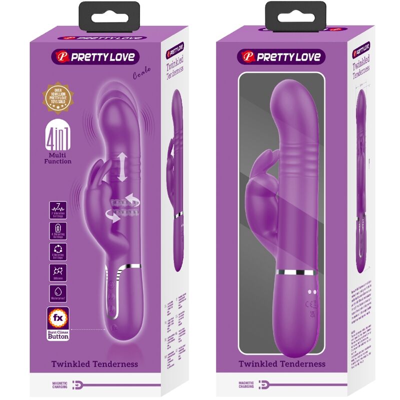 PRETTY LOVE - COALE 4 IN 1 MULTIFUNKTIONS-RABBIT-VIBRATOR LILA - Sexotim